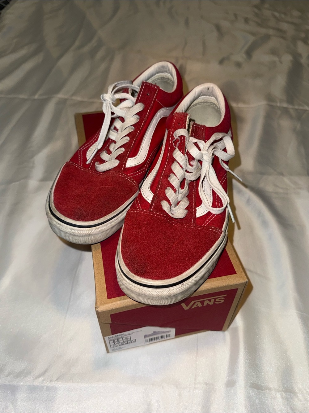 Vans Red Suede & Canvas Old Skool 🍄